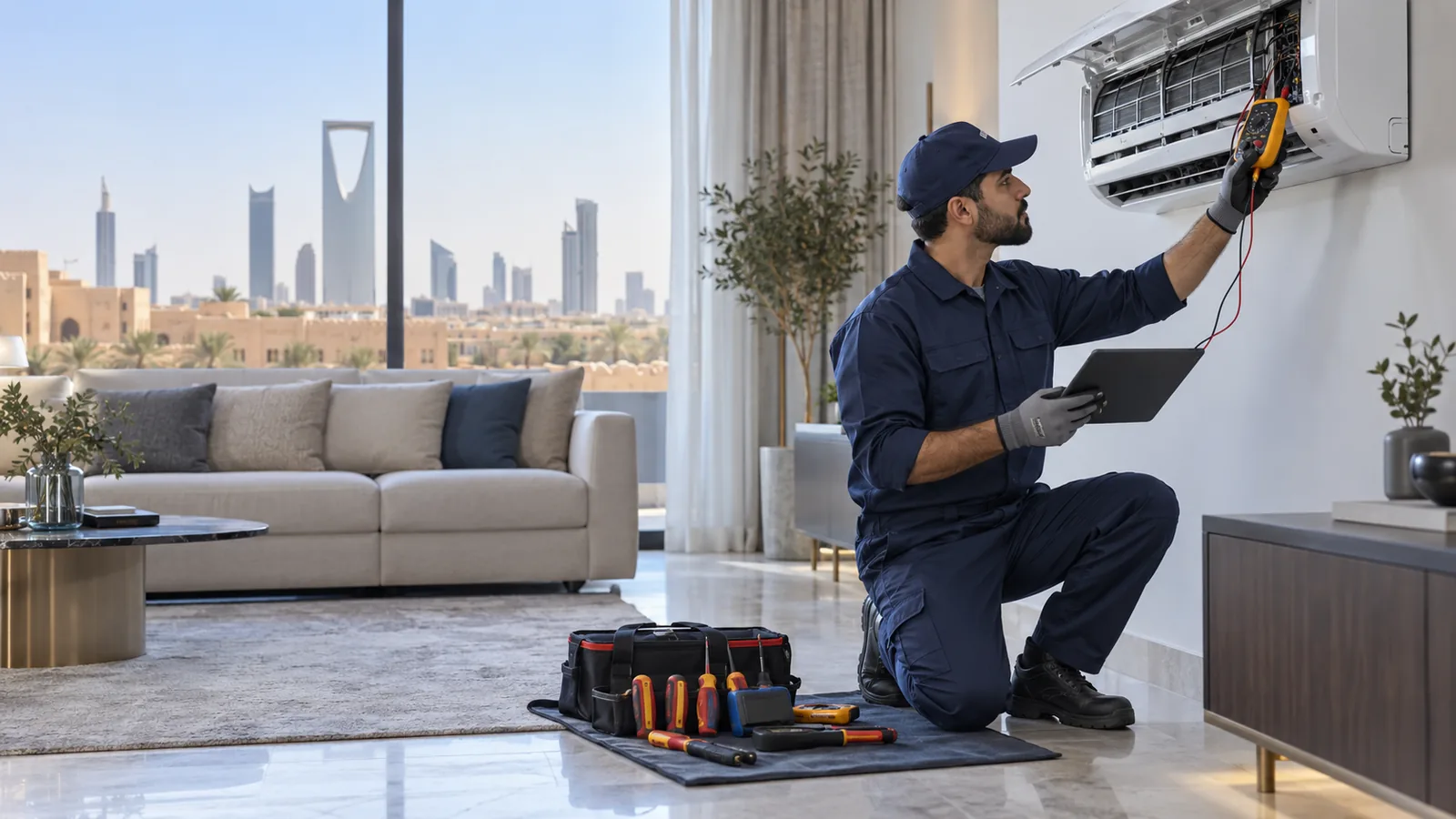 تفاصيل صيانة مكيفات أحياء الرياض
